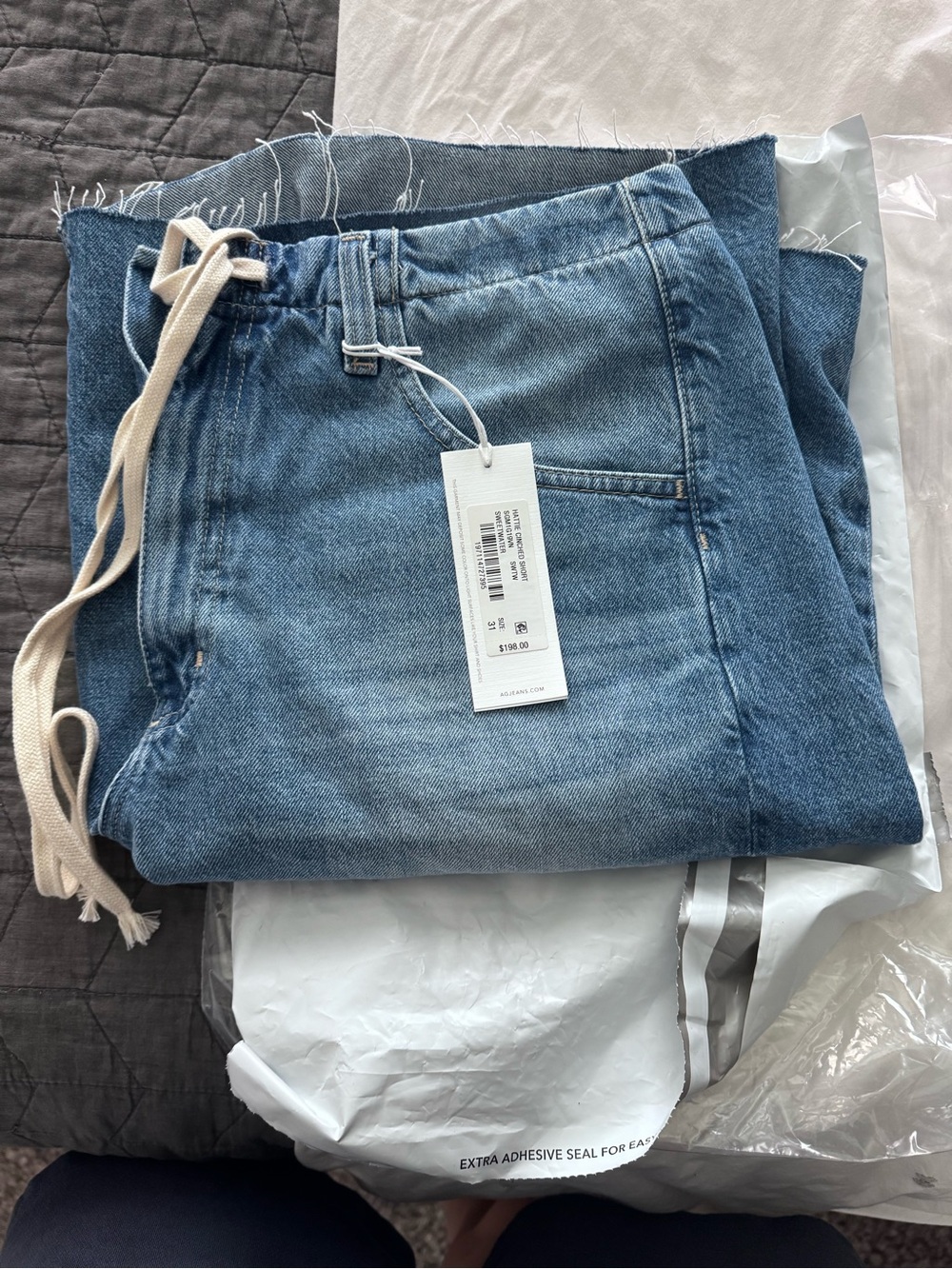 Ag Adriano Goldschmied Sweetwater Light Blue Denim Shorts